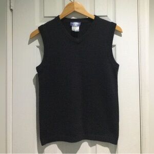 Fancy Kids V-Neck Black Knit Sweater Vest